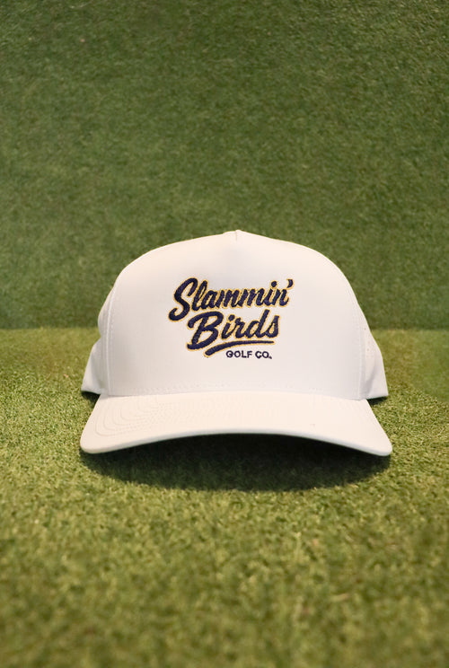 Retro Logo Performance Hat- White