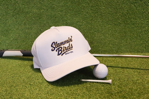 Retro Logo Performance Hat- White