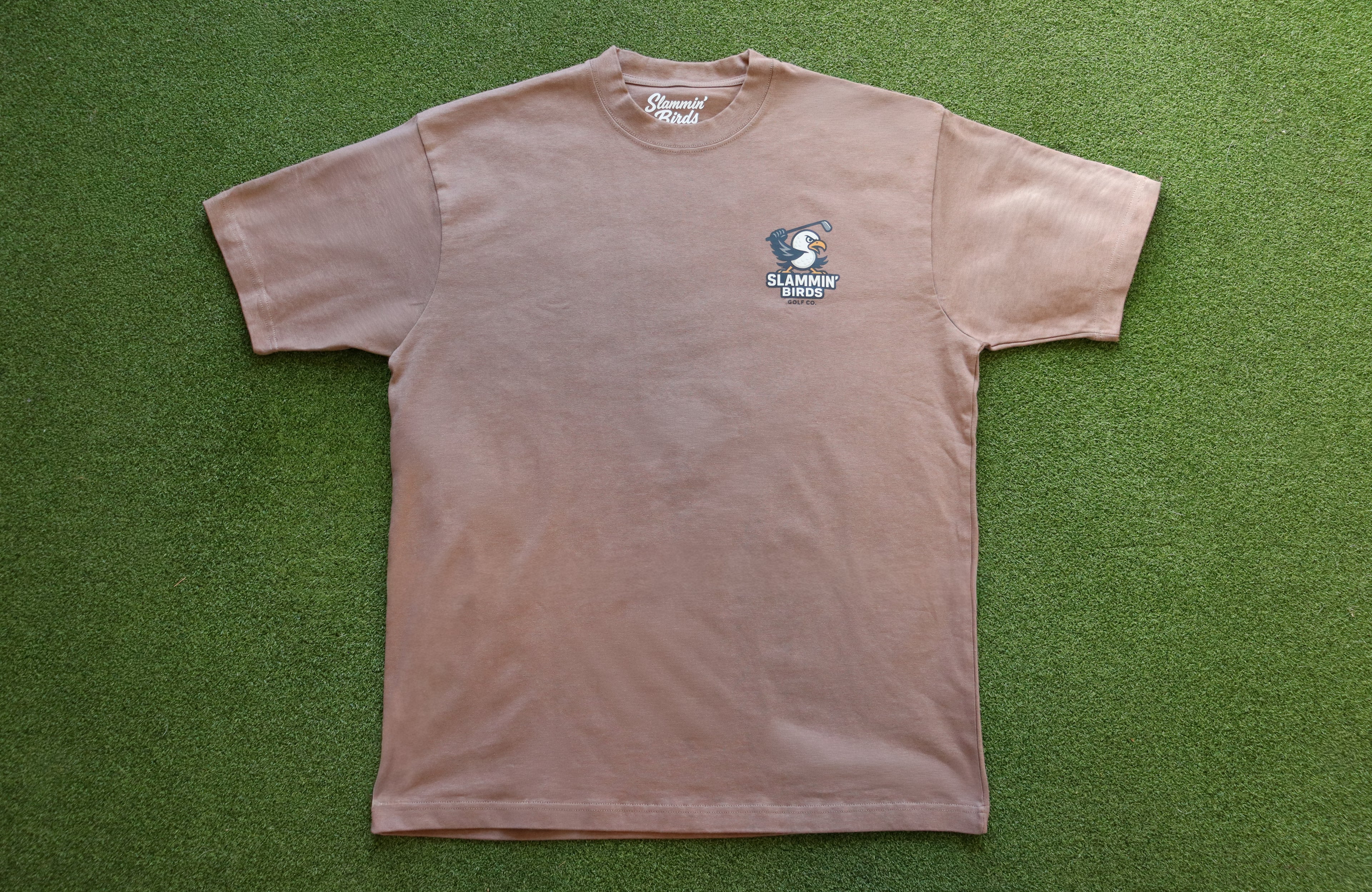 Slammin' Birds Tee- Latte