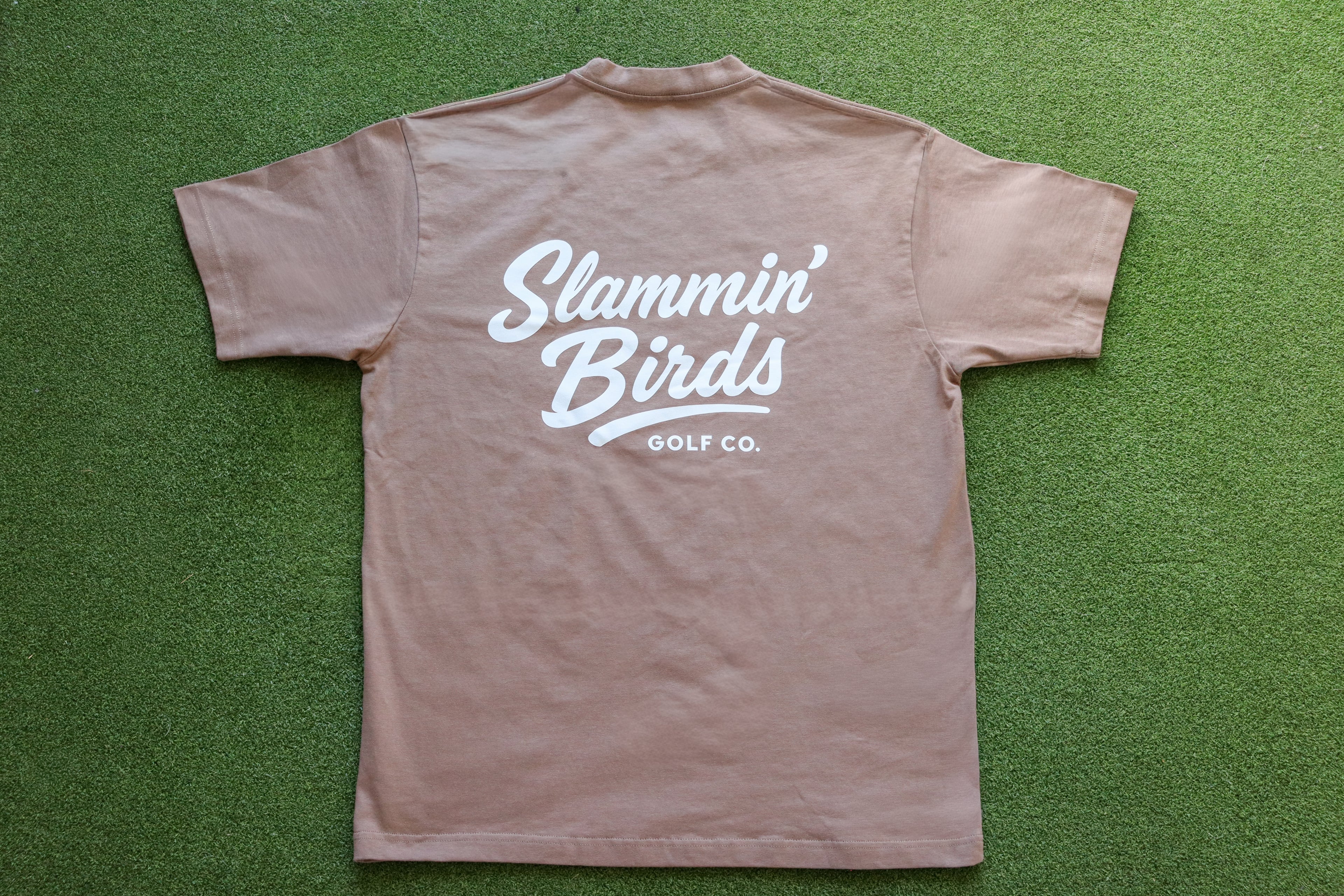 Slammin' Birds Tee- Latte